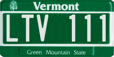 VT license plate LTV111