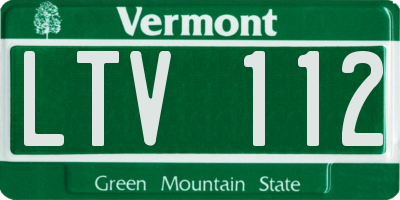 VT license plate LTV112