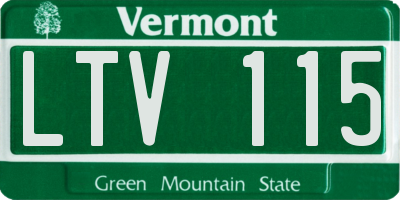 VT license plate LTV115