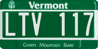 VT license plate LTV117