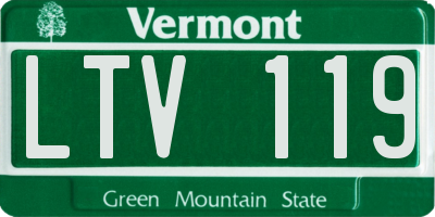 VT license plate LTV119