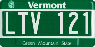 VT license plate LTV121