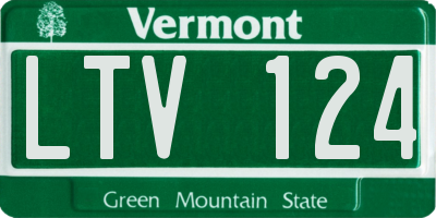 VT license plate LTV124
