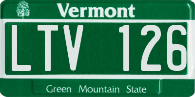 VT license plate LTV126