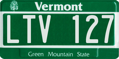 VT license plate LTV127