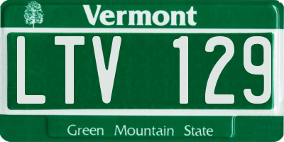 VT license plate LTV129