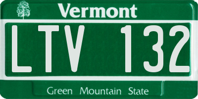 VT license plate LTV132