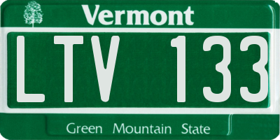VT license plate LTV133