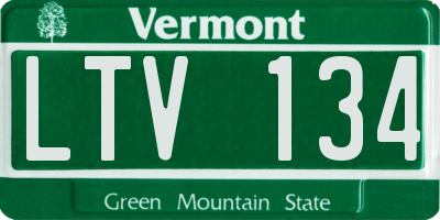 VT license plate LTV134