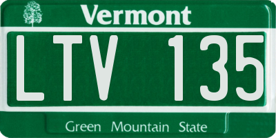 VT license plate LTV135