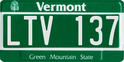 VT license plate LTV137