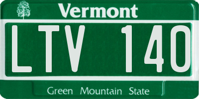 VT license plate LTV140
