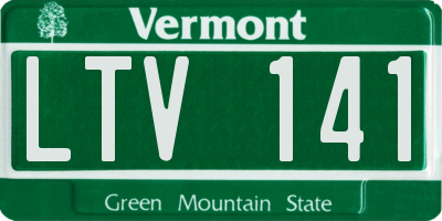 VT license plate LTV141