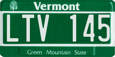 VT license plate LTV145