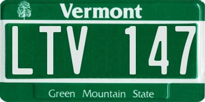 VT license plate LTV147