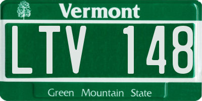 VT license plate LTV148