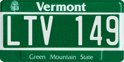 VT license plate LTV149