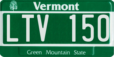 VT license plate LTV150