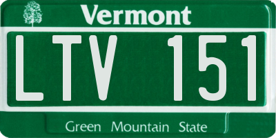 VT license plate LTV151
