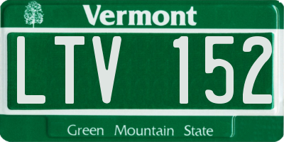 VT license plate LTV152