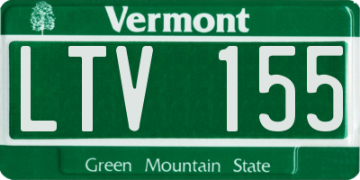 VT license plate LTV155