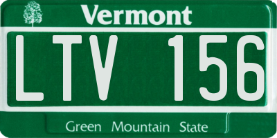 VT license plate LTV156