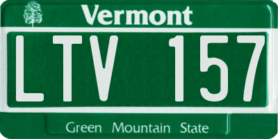 VT license plate LTV157