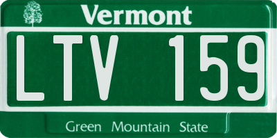 VT license plate LTV159