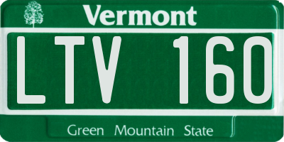 VT license plate LTV160