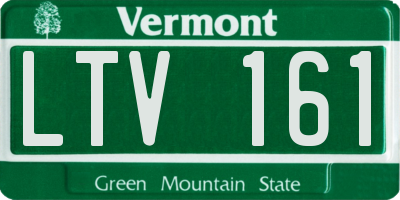 VT license plate LTV161