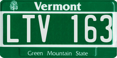 VT license plate LTV163