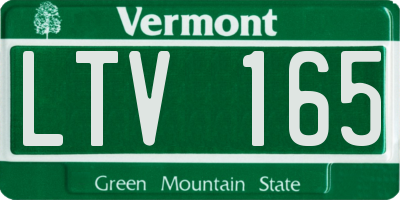 VT license plate LTV165