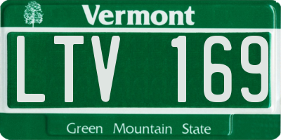VT license plate LTV169