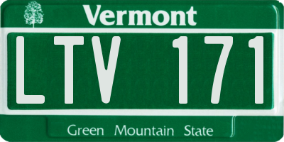 VT license plate LTV171