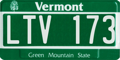 VT license plate LTV173