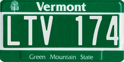 VT license plate LTV174