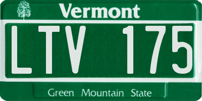 VT license plate LTV175