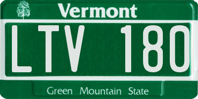 VT license plate LTV180