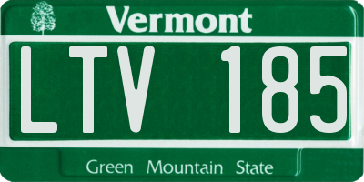 VT license plate LTV185