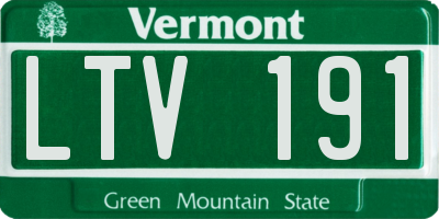 VT license plate LTV191