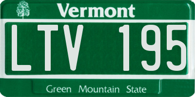 VT license plate LTV195