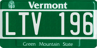 VT license plate LTV196