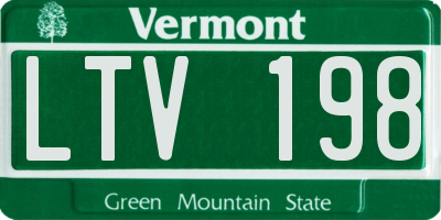 VT license plate LTV198