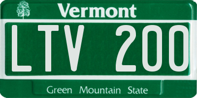 VT license plate LTV200