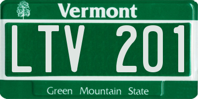 VT license plate LTV201
