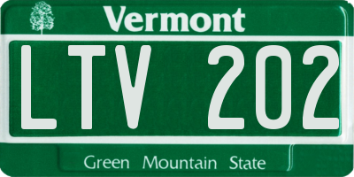 VT license plate LTV202