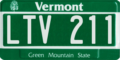 VT license plate LTV211