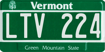 VT license plate LTV224