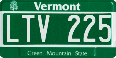 VT license plate LTV225