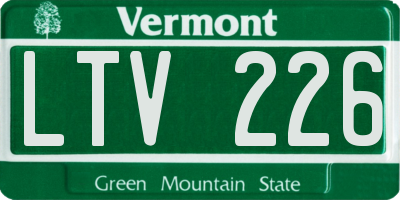 VT license plate LTV226